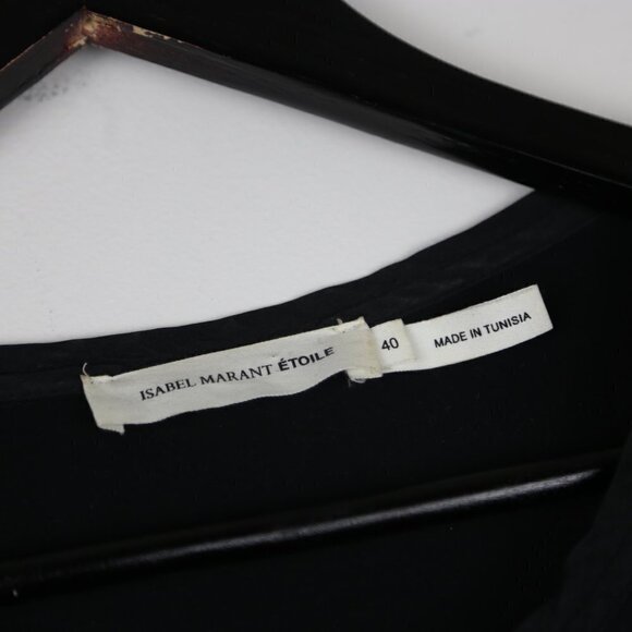 Isabel Marant Etoile Bateau Neckline Knee-Length Black Dress Size 40 - Picture 6 of 9